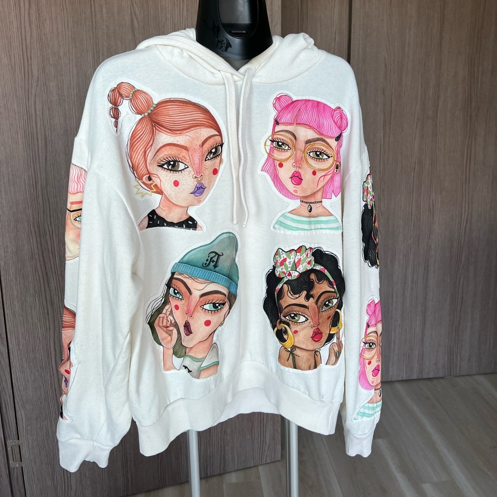 ZARA graphic capsule hoodie, S size